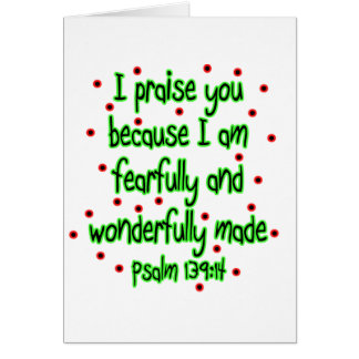 Cartão Salmo 139:14