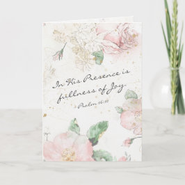 Cartão Salmo 16:11 Em Sua Presença é a plenitude da alegr