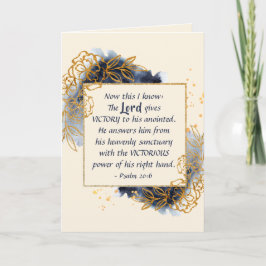 Cartão Salmo 20:6 O Senhor dá VICTÓRIA a Sua Unida
