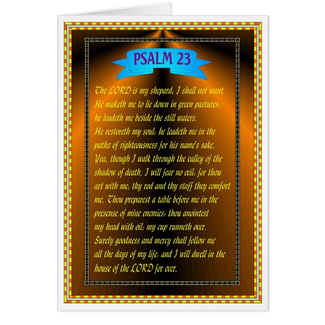 CARTÃO SALMO 23 (Frente)