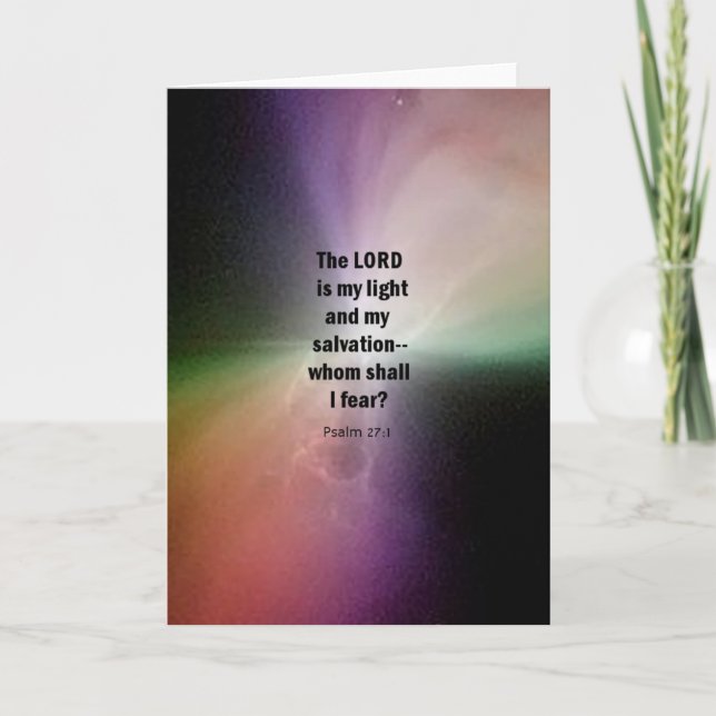 Cartão Salmo 27:1 (Frente)