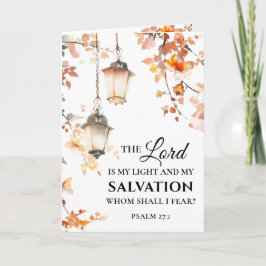 Cartão Salmo 27:1 O Senhor é a minha Bíblia de Luz e Salv