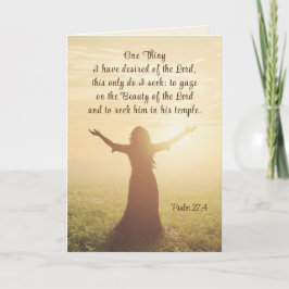 Cartão Salmo 27:4 Uma coisa que eu desejava da Bíblia do 