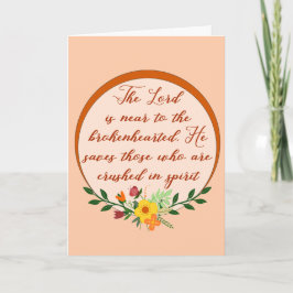 Cartão Salmo 34, O Senhor Está Perto Dos Que Têm o Coraçã