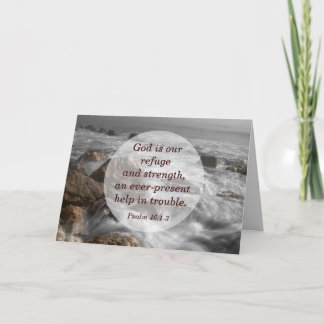 Cartão Salmo 46:1 Deus é nosso refúgio e força