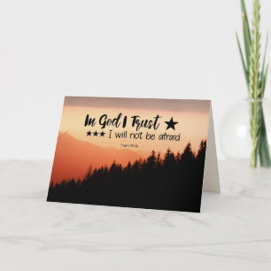 Cartão Salmo 56:4 Em Deus, eu acredito que não terei medo