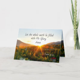 Cartão Salmo 72:19 Que a Terra seja colocada com Sua Glór