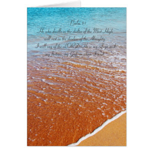 Cartão Salmo 91 todo o texto, à margem