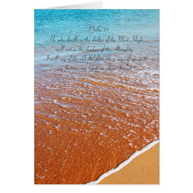 Cartão Salmo 91 todo o texto, à margem (Frente)