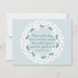 Cartão Salmo Cristão Inspirador 118:24 Alegrai-vos