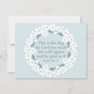 Cartão Salmo Cristão Inspirador 118:24 Alegrem-se