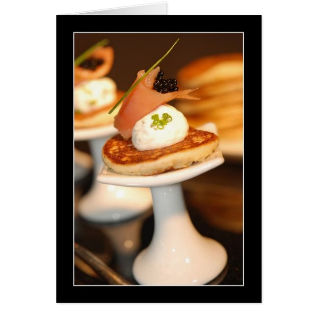 Cartão Salmon Blinis (Frente)