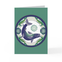 Salmon greeting card