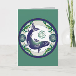 Cartão Salmon greeting card