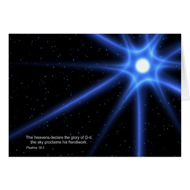 Cartão Salmos 19:2 (Frente Horizontal)