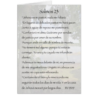 Cartão Salmos 23 Carta