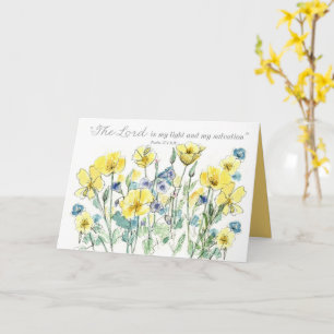 Cartão Salmos da Escritura das Flores Silvestres do Anive
