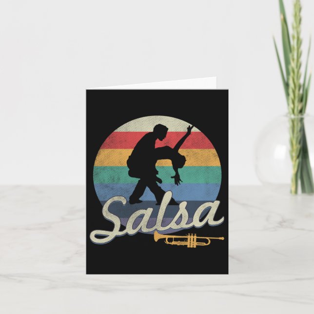 Cartão Salsa Dancing Latin Salsero (Frente)