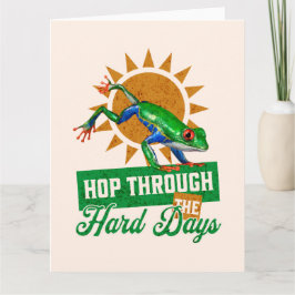 Cartão Salto através do Sapo da árvore amazônica nos Duro