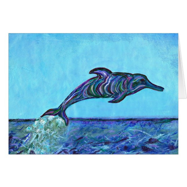 Cartão Salto de golfinhos (Frente Horizontal)