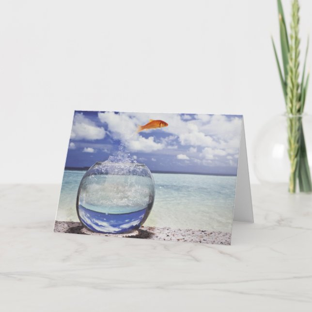 Cartão Salto de peixe de tanques de peixe (Frente)