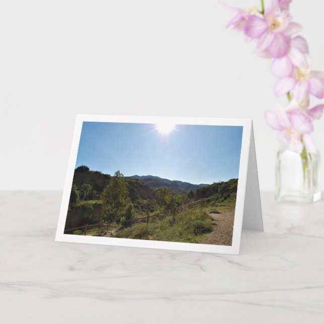 Cartão Salto de sol em Ruta del Agua, Chelva, Valência, E (Orquídea)