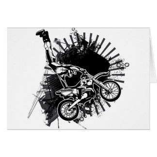 Cartão Salto do Grunge do motocross