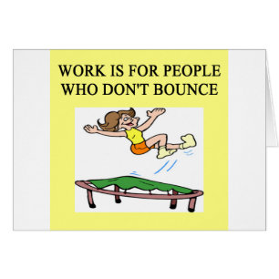 Cartão salto do trampolim