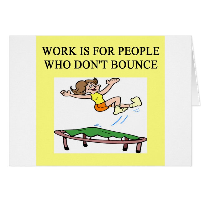 Cartão salto do trampolim (Frente Horizontal)