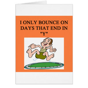 Cartão salto do trampolim