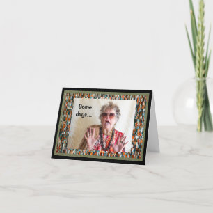 Cartão Salto no seu Unicórnio e voe sobre a placa arco-ír