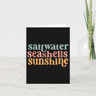 Cartão Saltwater Seashells Sunshine Summer Beach Lover Va