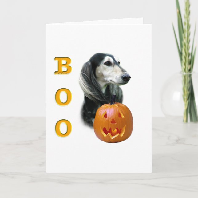 Cartão Saluki Boo (Frente)