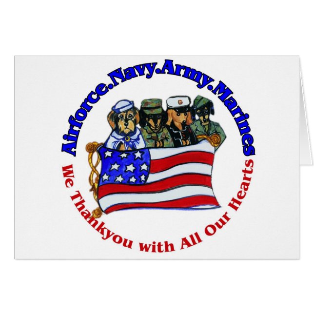 Cartão Salute às Tropas (Frente Horizontal)