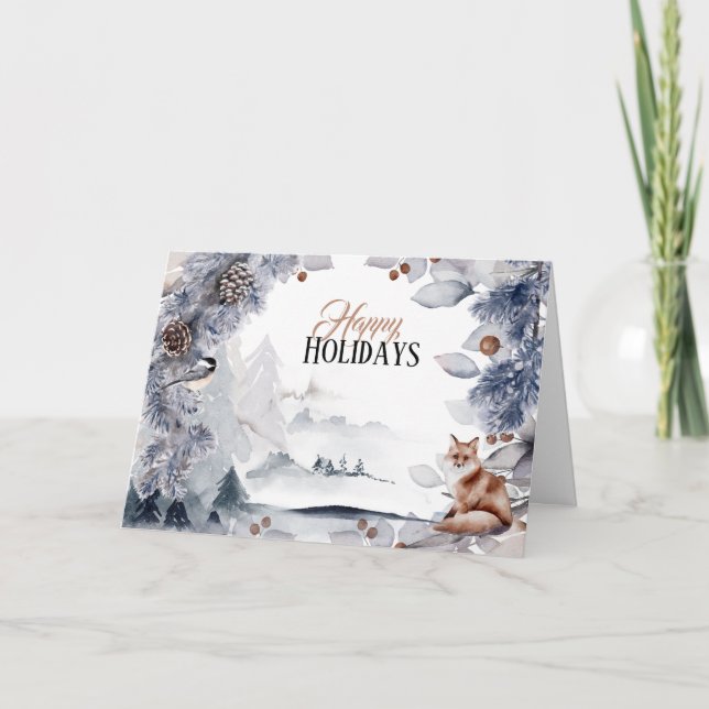 Cartão Salva-da-neve festiva do inverno (Frente)