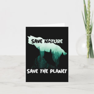 Cartão Salvar Natureza Salvar Proteção Ambiental do Plane