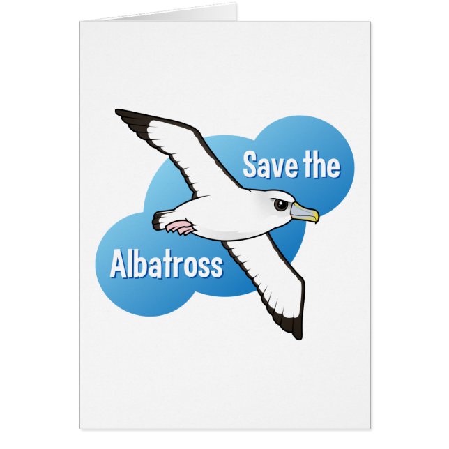 Cartão Salvar o albatroz (o vôo) (Frente)
