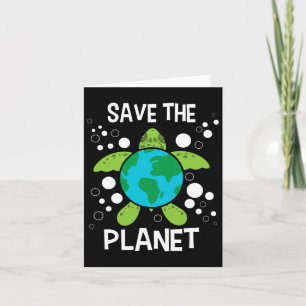 Cartão Salvar o planeta - Proteção Ambiental Terra D