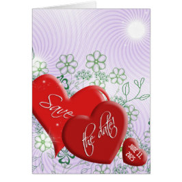 Cartão Salvar os corações de Data Vermelha