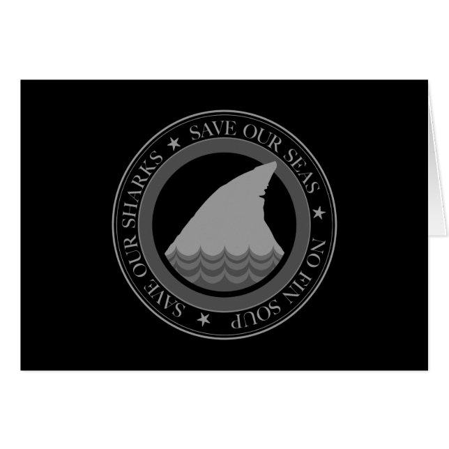 Cartão salvar os tubarões (Frente horizontal)