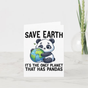 Cartão Salvar Terra É O Único Planeta Que Tem Pandas Ea