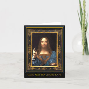 Cartão Salvator Mundi 1500 Leonardo da Vinci