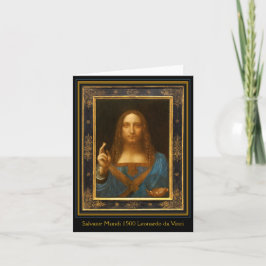 Cartão Salvator Mundi 1500 Leonardo da Vinci