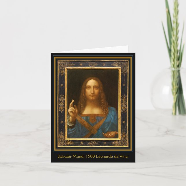 Cartão Salvator Mundi 1500 Leonardo da Vinci (Frente)