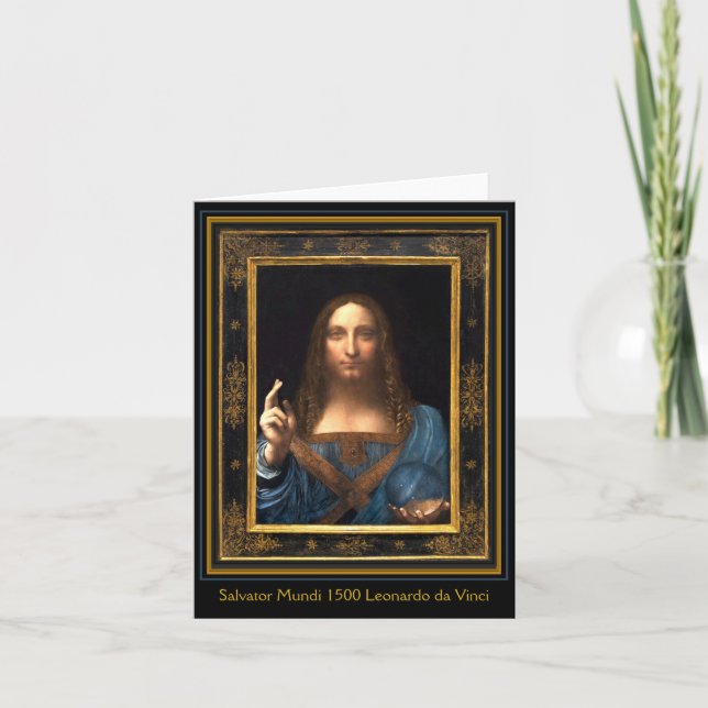 Cartão Salvator Mundi 1500 Leonardo da Vinci (Frente)