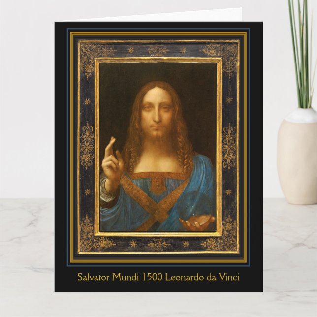 Cartão Salvator Mundi 1500 Leonardo da Vinci (Frente)