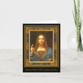 Cartão Salvator Mundi por Leonardo da Vinci