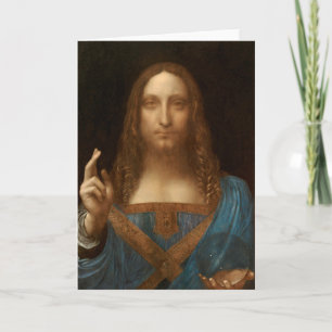 Cartão Salvator Mundi (por Leonardo da Vinci)