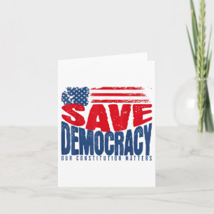 Cartão Salve a Democracia Nossa Constituição S