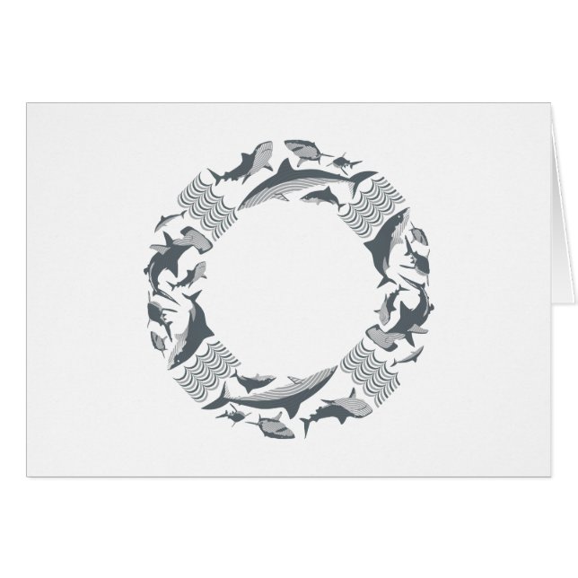 Cartão Salve a Vida dos Tubarões (Frente horizontal)